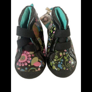 NWT Chooze Floral Boots with Velcro
